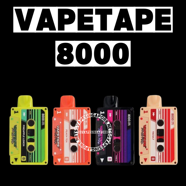 Vapetape 8000 puff disposable vape is now available for delivery in Singapore. Explore the SGVapesingapore website and treat yourself to the delicious flavors of grape apple with the Vapetape 12k disposable vape. Shop now and enjoy a satisfying vaping experience.