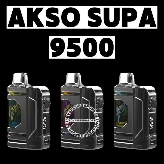 SGVape Singapore is a leading vape shop in Singapore that offers delivery services. Explore the Akso Supa 9500 Disposable vape and get it delivered to your doorstep with ease. Shop now for your vaping needs.