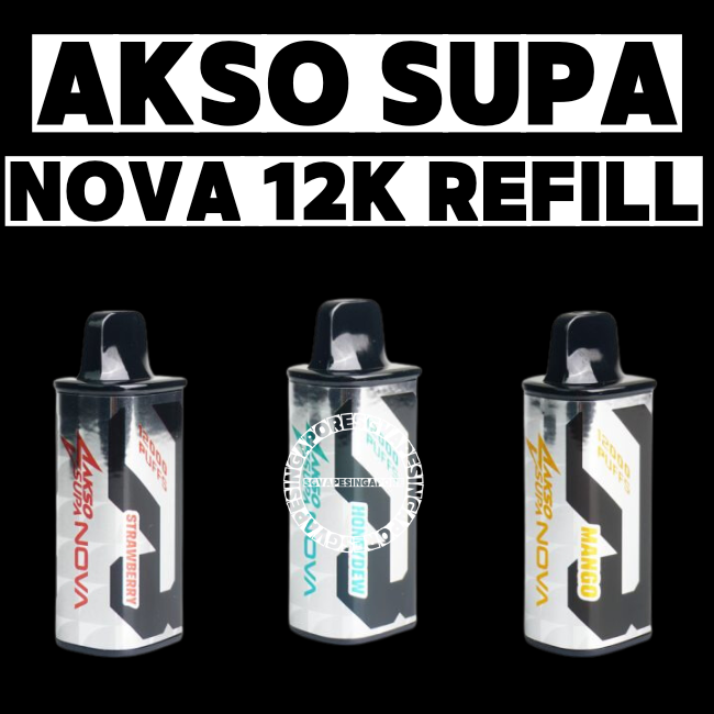 Akso Supa NOVA 12000 Refill Cartridge - Sg Vape Singapore