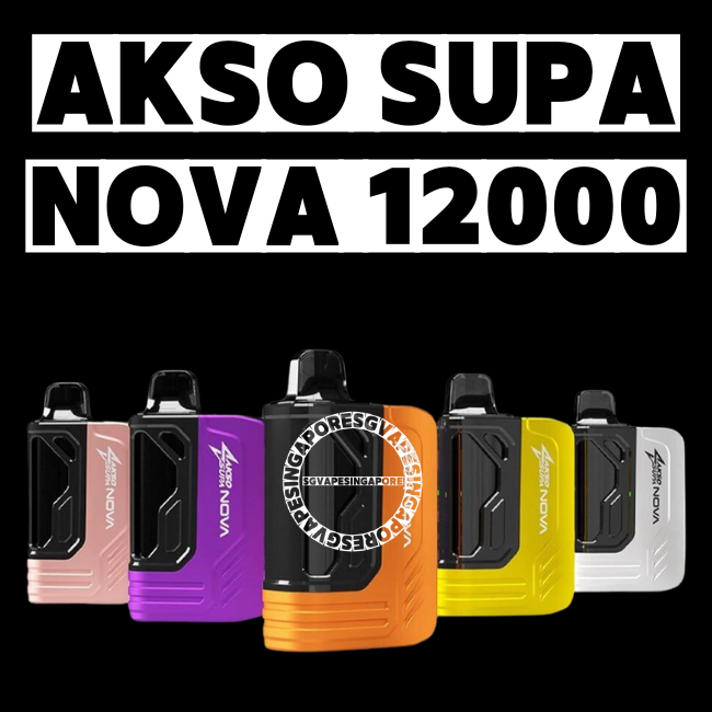 Akso Supa NOVA 12000 Starter Kit - Sg Vape Singapore