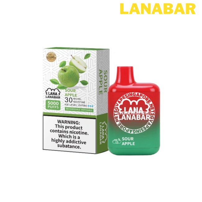 Looking for the Lanabar 5000 (Lana bar disposable) in Singapore? Check out SGVapeSingapore for convenient delivery of this popular vape product. Don't miss the unique flavor of Tie Guan Yin and apple.