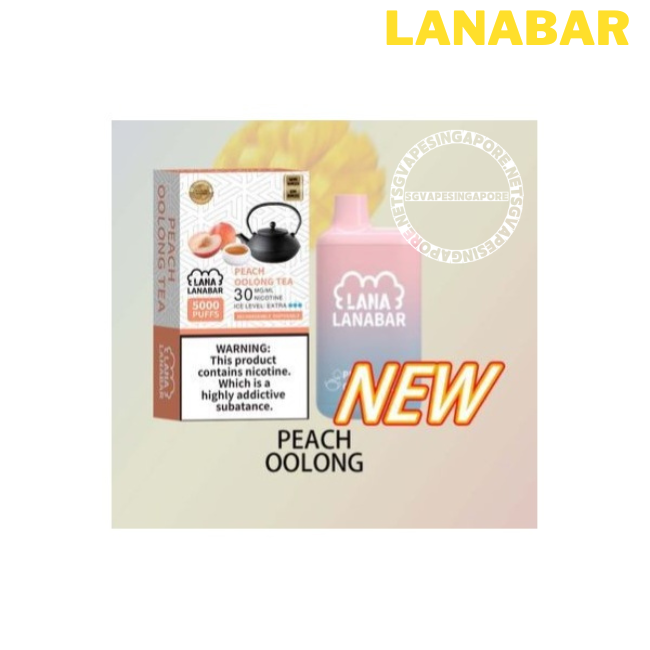 The Lanabar 5000 is a popular disposable vape device available in Singapore through SG Vape Singapore. Enjoy the convenience of delivery and the unique flavor of Tie Guan Yin and peach oolong with this compact and easy-to-use vaping option.