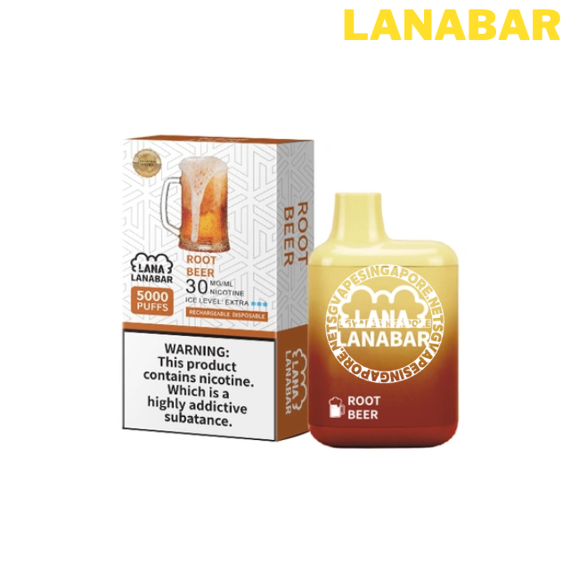 Discover the Lanabar 5000, the latest disposable vape device by Lanapen. Available in Singapore at SGVapeSingapore, enjoy convenient home delivery and experience the unique flavor of Tie Guan Yin and rootbeer.