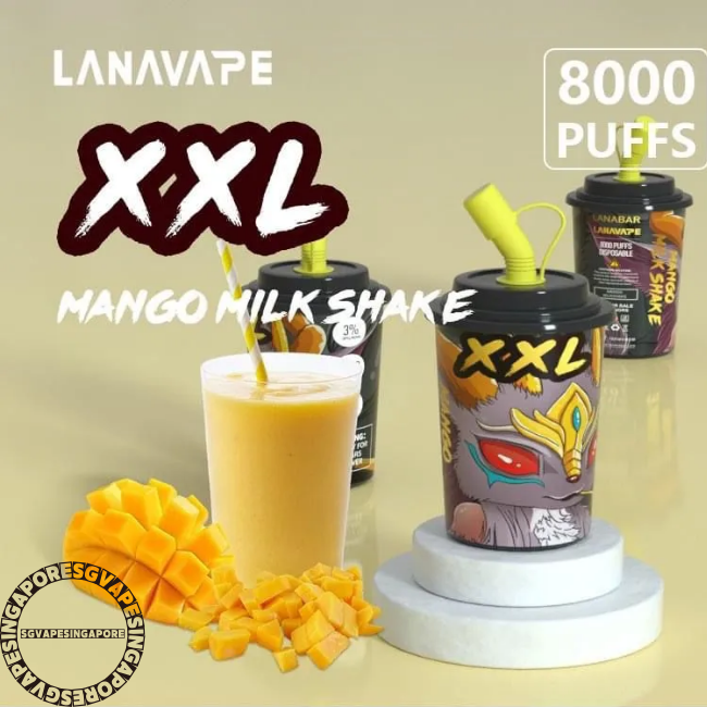 Mango Milkshake Lana XXL 8000 Disposable Pod - Sg Vape Singapore