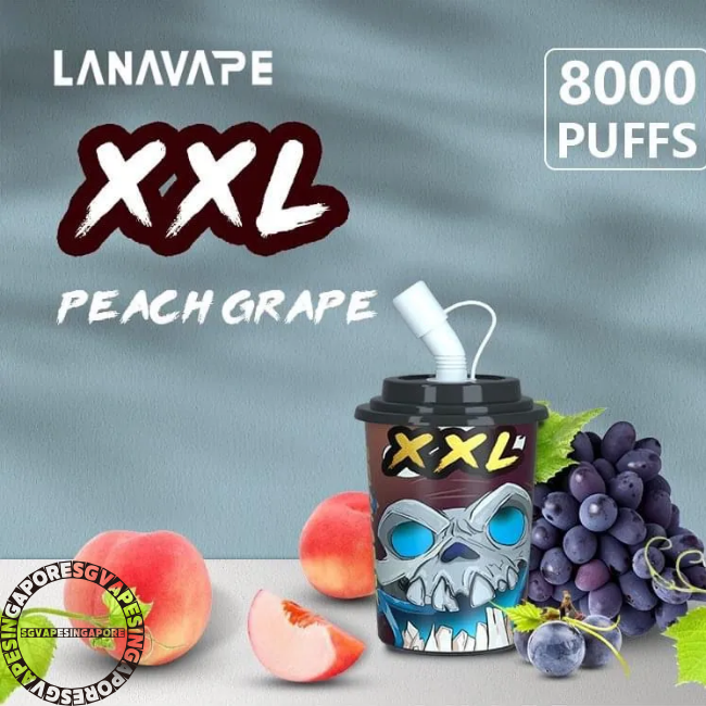 Peach Grape Lana XXL 8000 Disposable Pod - Sg Vape Singapore