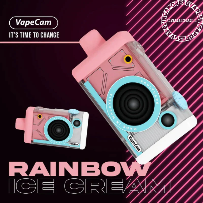 Rainbow Ice Cream Vape Cam Refill Cartridge - Sg Vape Singapore