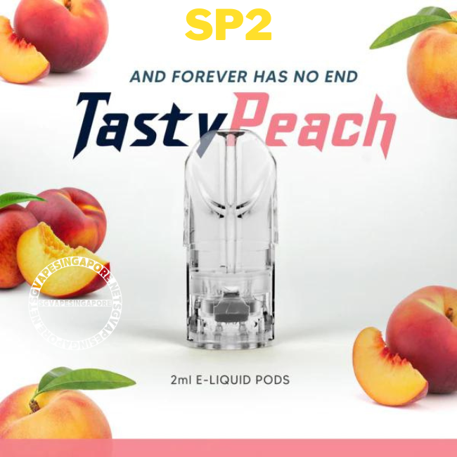 Get your SP2 Pod (Sp2 Device) delivered to you in Singapore with SGvapeSingapore. Enjoy the refreshing taste of SP2 Pure Lychee, peach and experience a hassle-free vaping experience. Order now and have it delivered to your doorstep in SG.