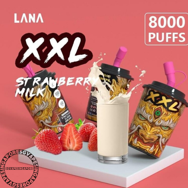 Strawberry Milk Lana XXL 8000 Disposable Pod - Sg Vape Singapore