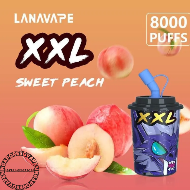 Sweet Peach Lana XXL 8000 Disposable Pod - Sg Vape Singapore